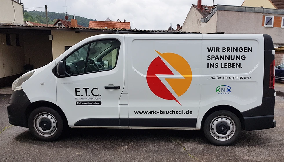 E.T.C. Elektrotechnik, Fahrzeug beklebt