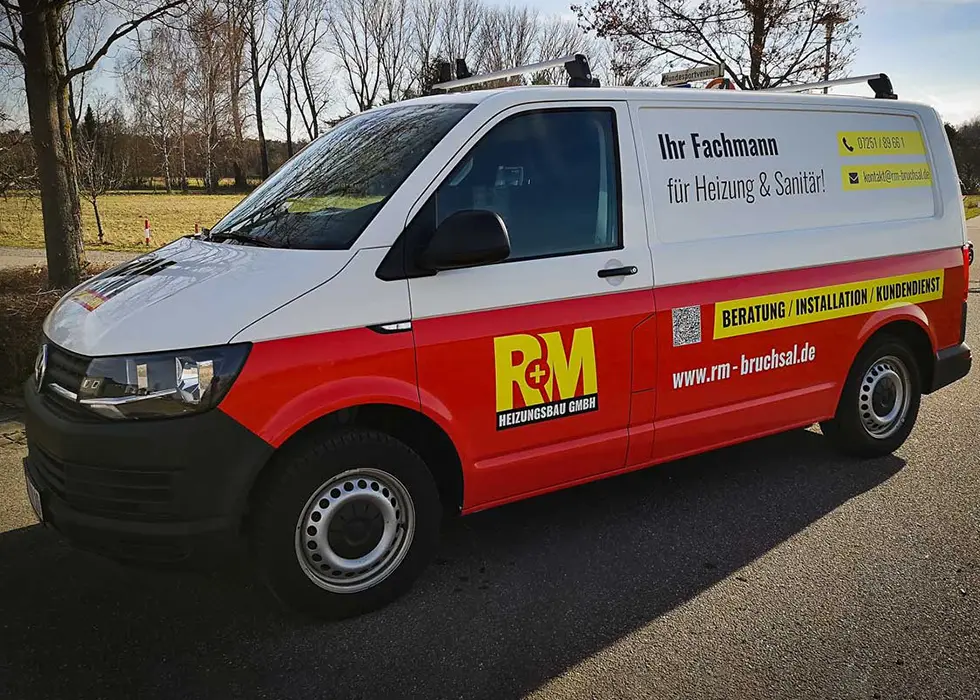 Fahrzeugbeschriftung R+M Heizung & Sanitär